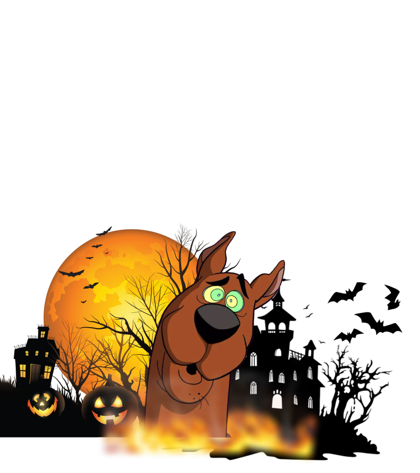 Scooby avec pancarte